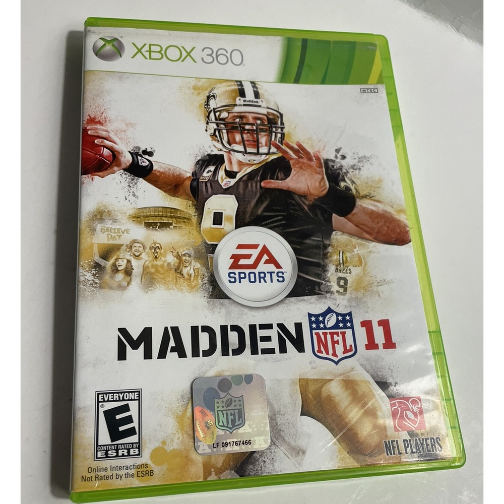 Xbox 360 EA Sports NF L Madden 11 Video Game Used